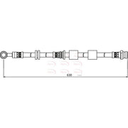 Apec Brake Hydraulic Hose Line Front Left HOS3908