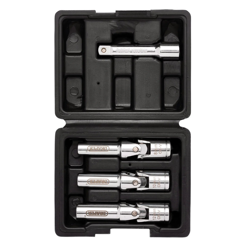 Draper Glow Plug Socket Set 3/8" Drive 4 Piece