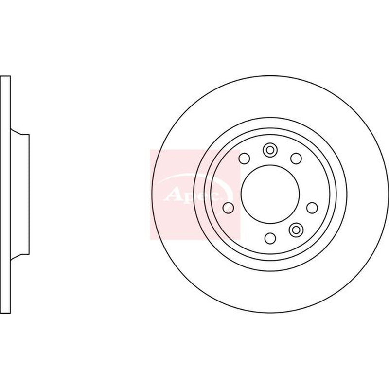 Apec 2 x Solid Rear Brake Discs DSK3628
