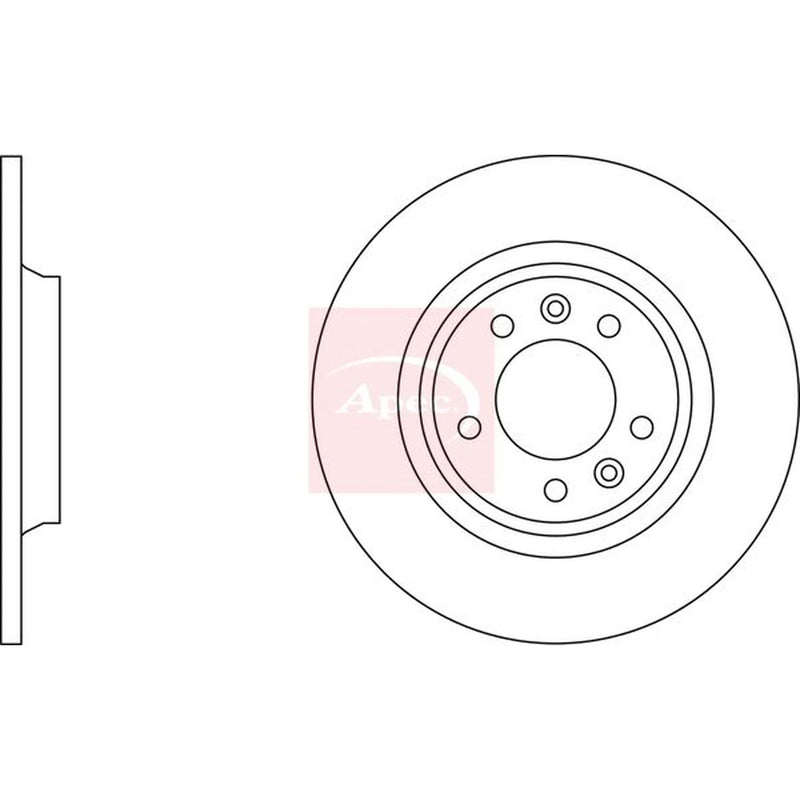 Apec 2 x Solid Rear Brake Discs DSK3628