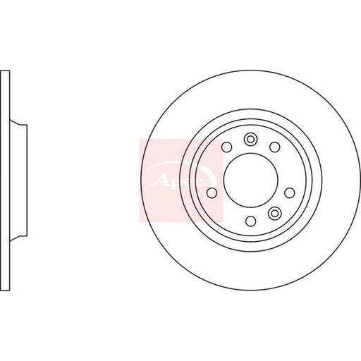Apec 2 x Solid Rear Brake Discs DSK3628