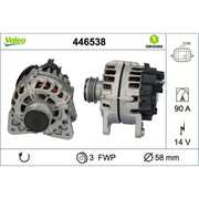 Valeo Car Alternator 12V 446538