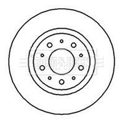 Borg & Beck 2 x Vented Front Brake Discs BBD5051