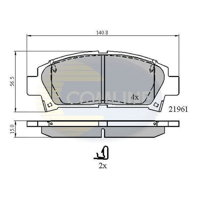 Comline 4 x Front Brake Pad Set CBP3713