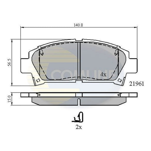 Comline 4 x Front Brake Pad Set CBP3713