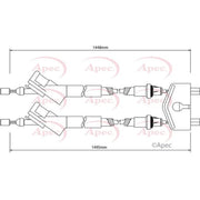 Apec Handbrake Cable Centre CAB1149