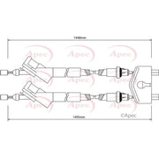 Apec Handbrake Cable Centre CAB1149