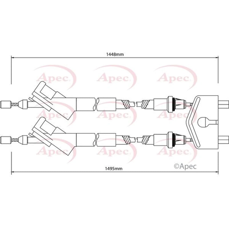 Apec Handbrake Cable Centre CAB1149