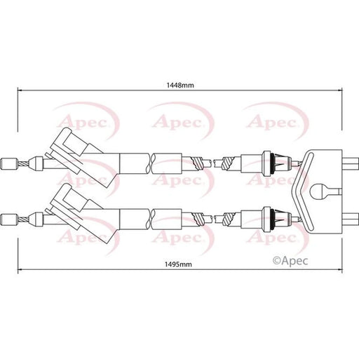 Apec Handbrake Cable Centre CAB1149