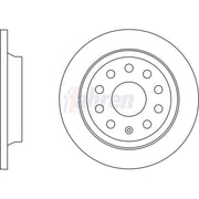 Fahren 2 x Solid Rear Brake Discs FBD6780