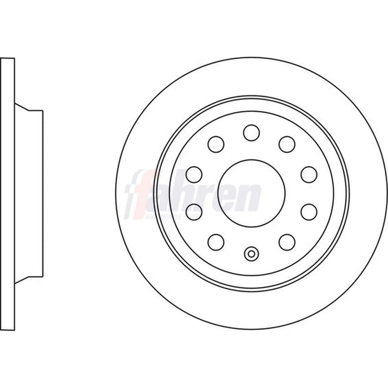 Fahren 2 x Solid Rear Brake Discs FBD6780