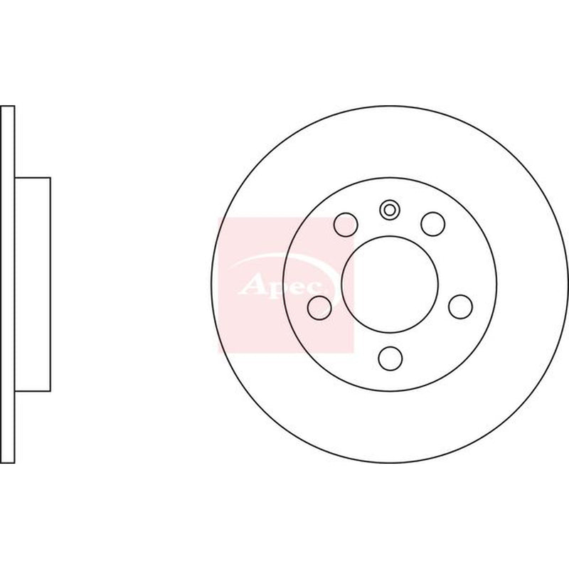Apec 2 x Solid Rear Brake Discs DSK2239