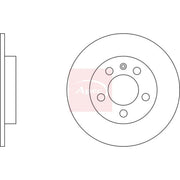 Apec 2 x Solid Rear Brake Discs DSK2239