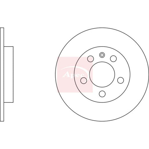 Apec 2 x Solid Rear Brake Discs DSK2239