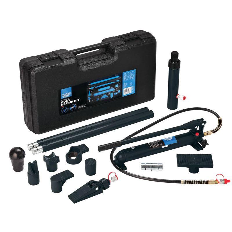 Draper Expert Hydraulic Body Repair Kit 10 Tonne 14 Piece