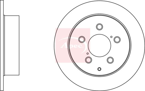 Apec 2 x Brake Disc Set Solid