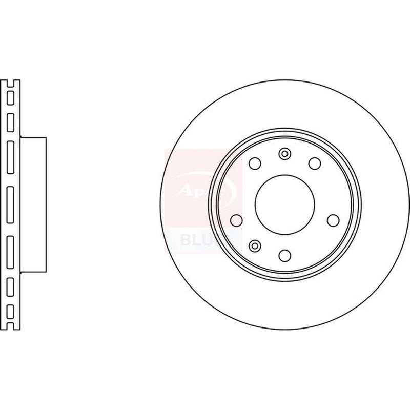 Apec 2 x Vented Front Brake Discs SDK6135