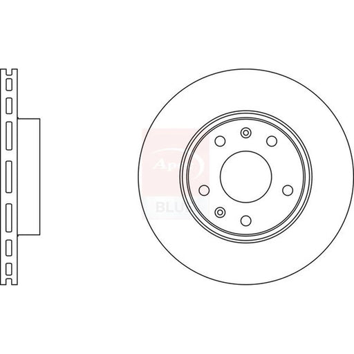 Apec 2 x Vented Front Brake Discs SDK6135