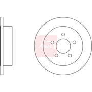 Apec 2 x Solid Rear Brake Discs DSK2637