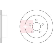 Apec 2 x Solid Rear Brake Discs DSK2637