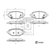 Febi Rear Brake Pad Set 195086
