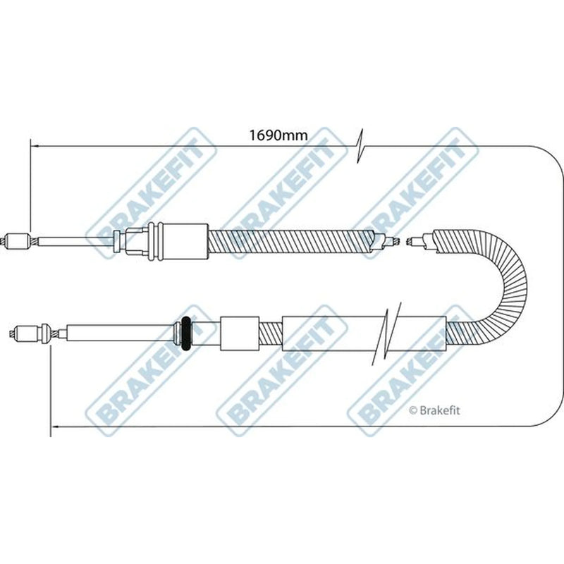 Apec Handbrake Cable Left Rear BBC3045