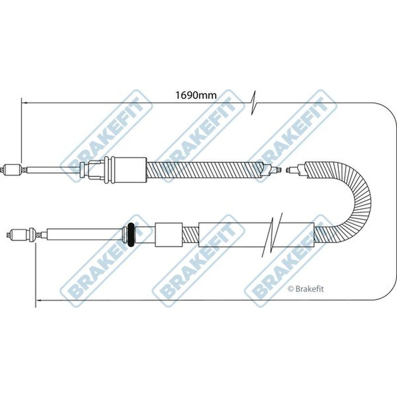 Apec Handbrake Cable Left Rear BBC3045