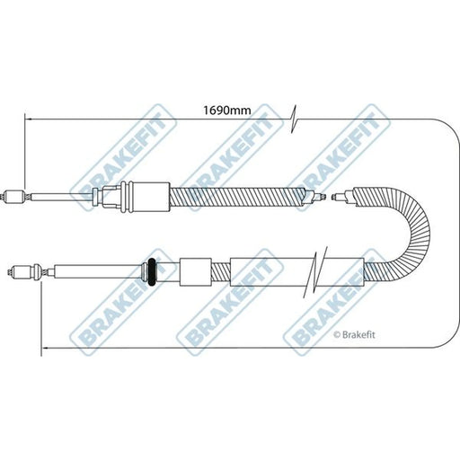 Apec Handbrake Cable Left Rear BBC3045
