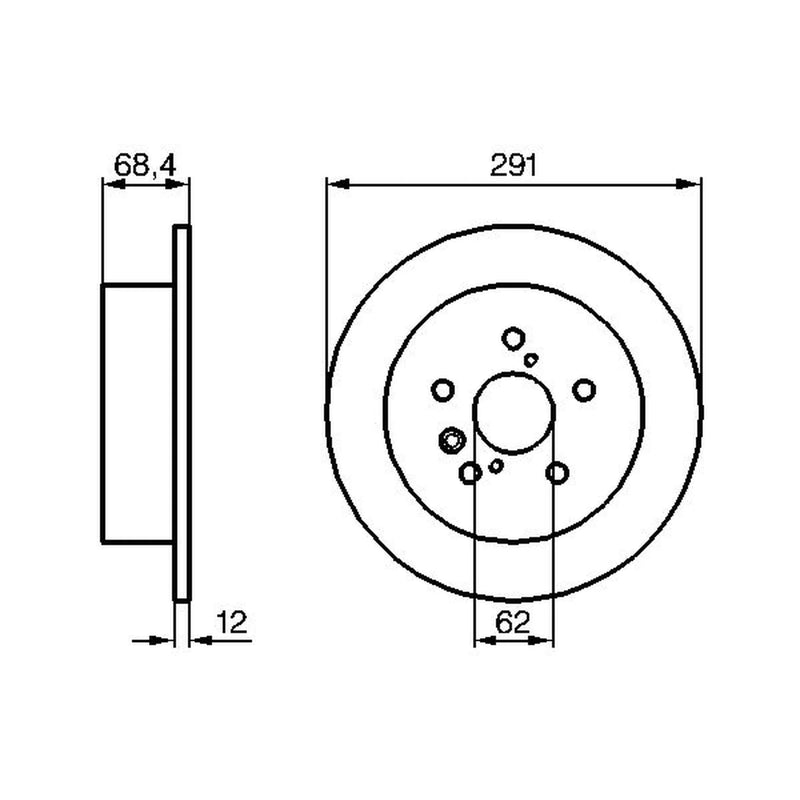 Bosch 2 x Solid Rear Brake Discs 0 986 479 200