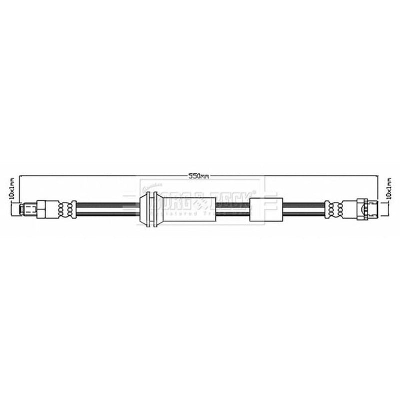 Borg & Beck Brake Hydraulic Hose Line Front Left BBH7822