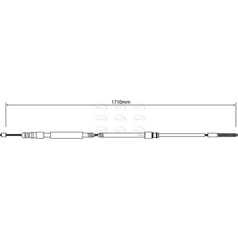 Apec Handbrake Cable Right Rear CAB1023
