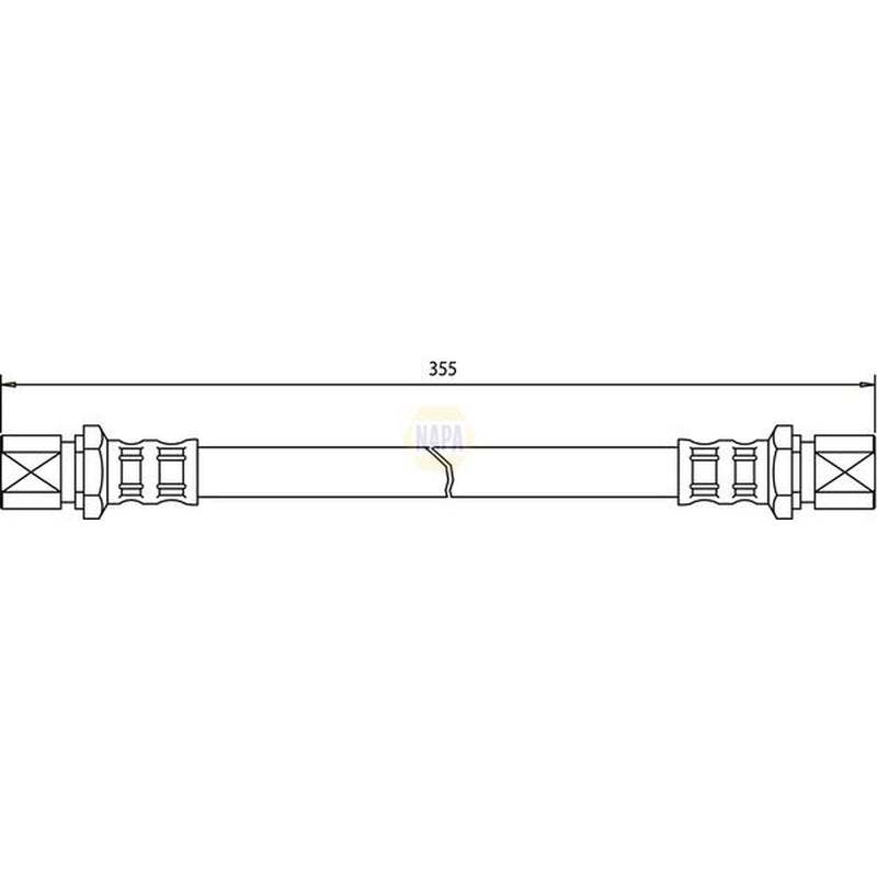 NAPA Brake Hydraulic Hose Line Rear NBH1277
