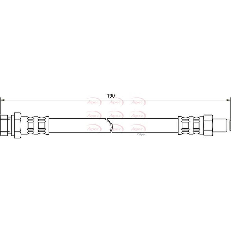 Apec Brake Hydraulic Hose Line Front HOS3146