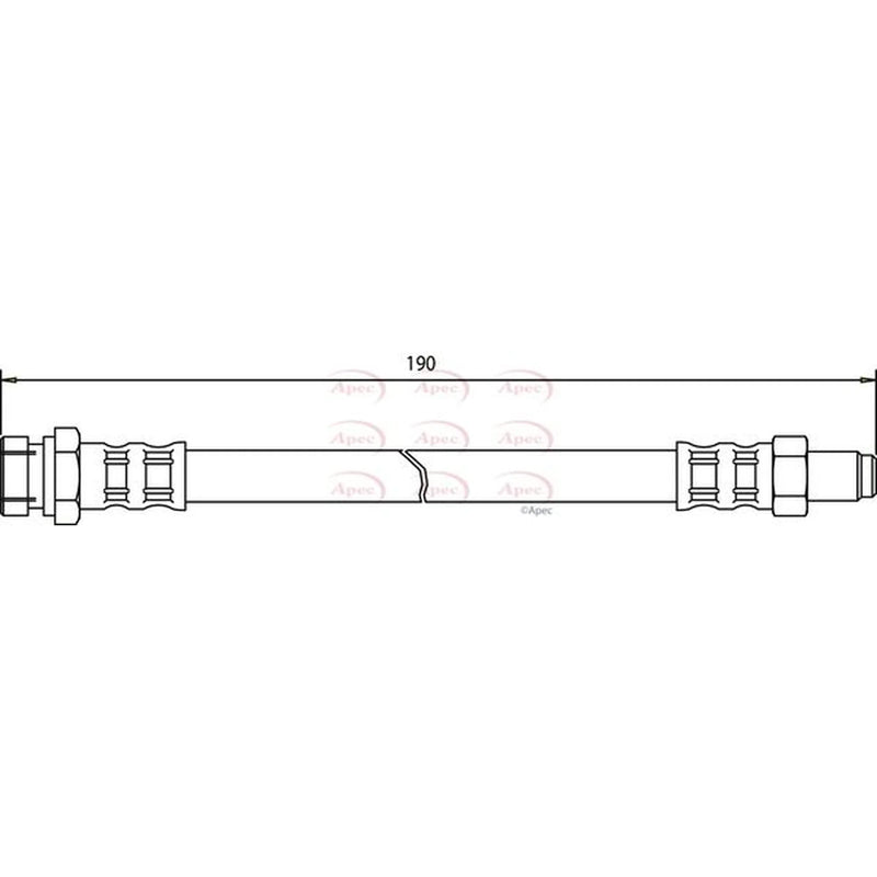 Apec Brake Hydraulic Hose Line Front HOS3146