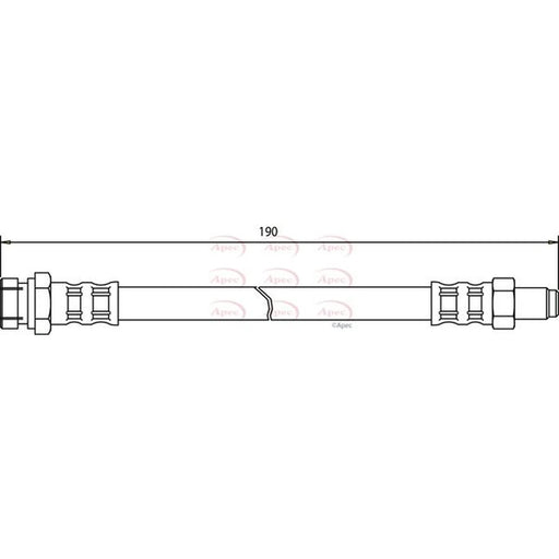 Apec Brake Hydraulic Hose Line Front HOS3146
