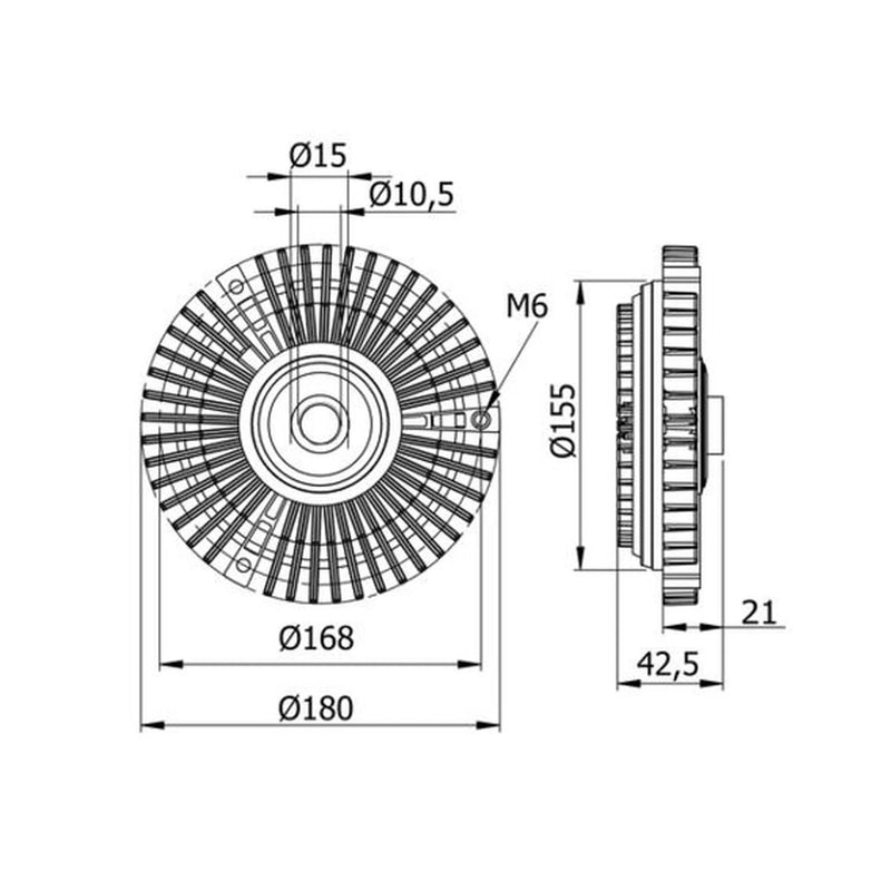 Mahle Radiator Fan Clutch CFC 71 000S