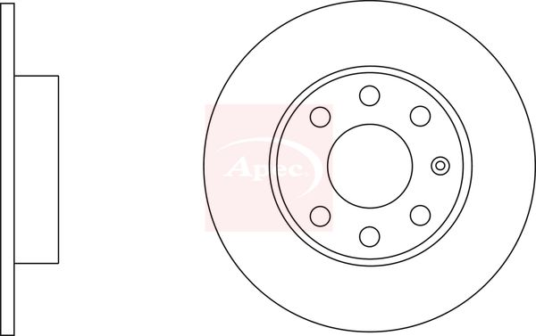 Apec 2 x Brake Disc Set Solid