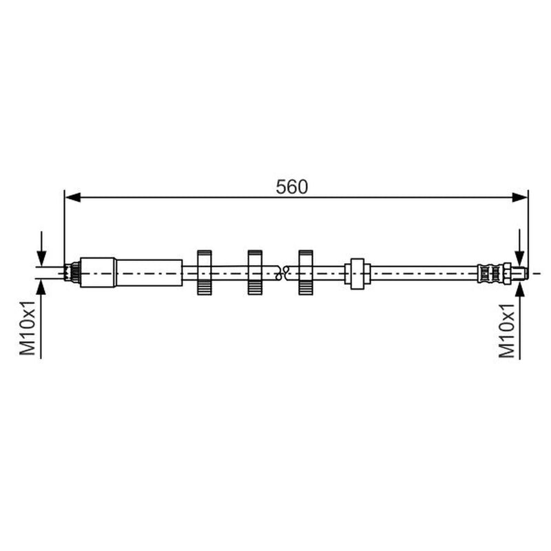 Bosch Brake Hydraulic Hose Line Front 1 987 481 290