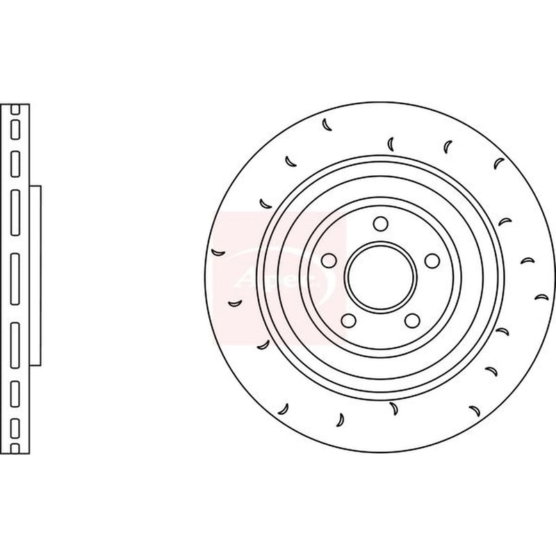 Apec 2 x / Rear Brake Discs DSK2911