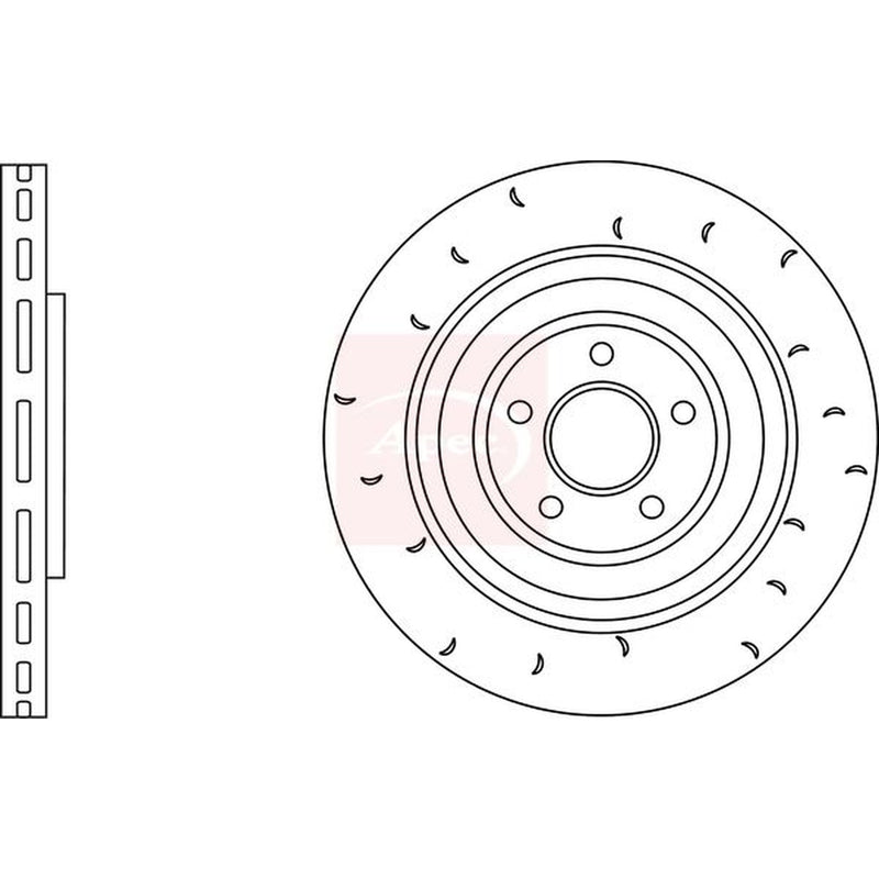 Apec 2 x / Rear Brake Discs DSK2912