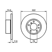 Bosch 2 x Solid Front Brake Discs 0 986 478 319