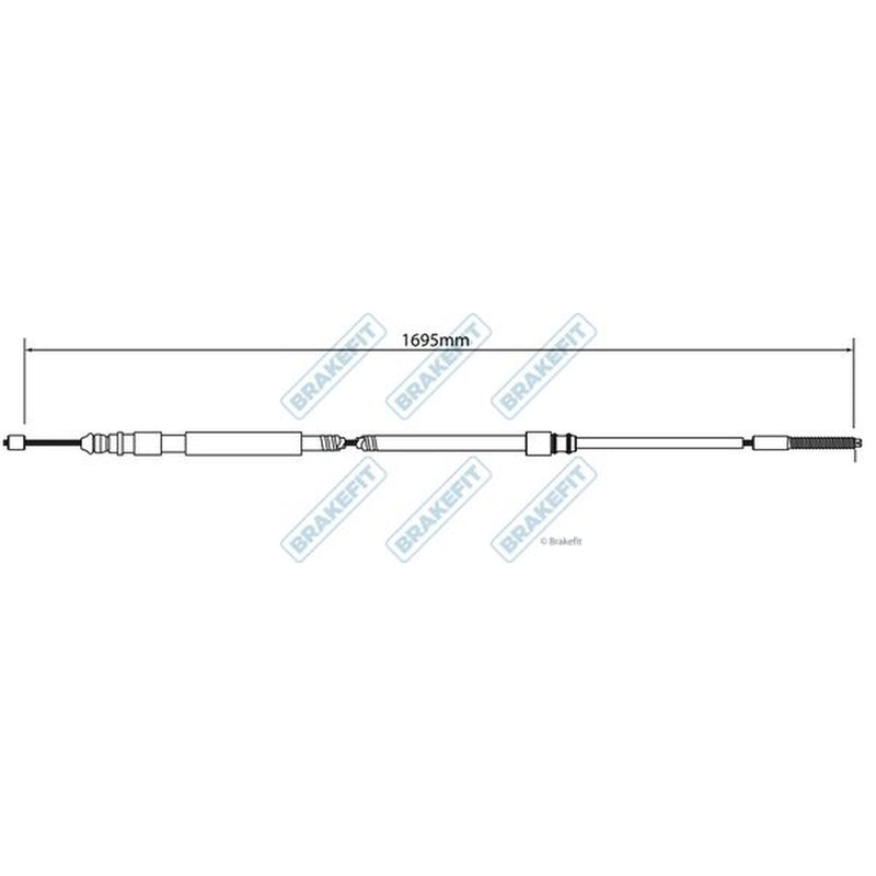Apec Handbrake Cable Left Rear BBC3024