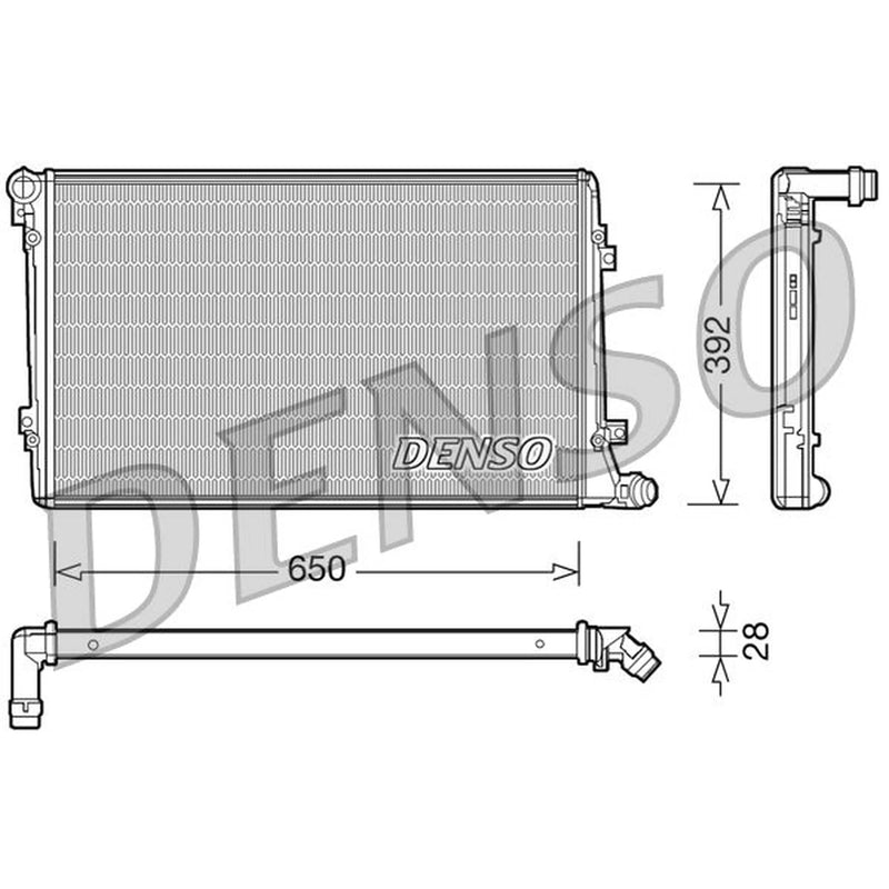 Denso Engine Radiator DRM32019