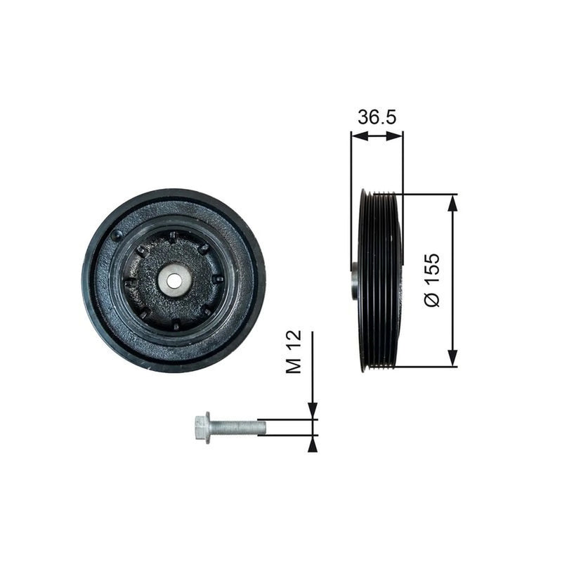 Gates Crank Shaft Belt Pulley TVD1128A