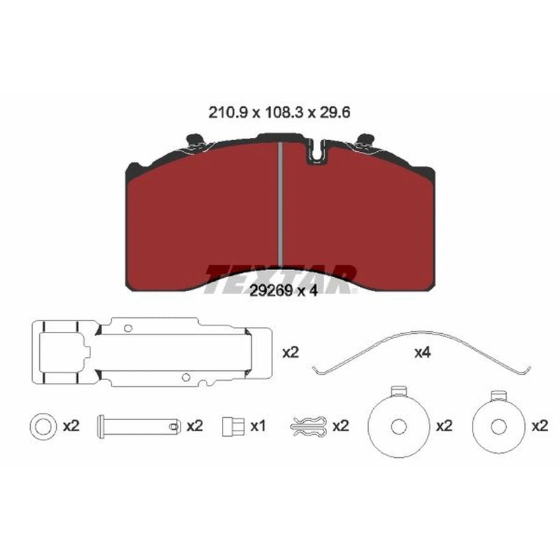 Textar Brake Pad Set 2926901