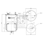 Febi Air Suspension Bellow 229mm Rear 101277