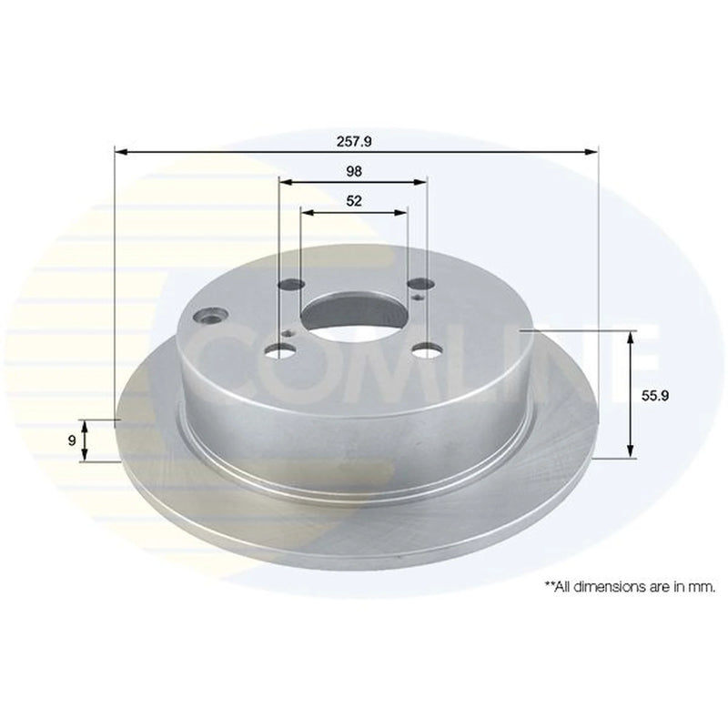 Comline 2 x Solid Rear Brake Discs ADC01115