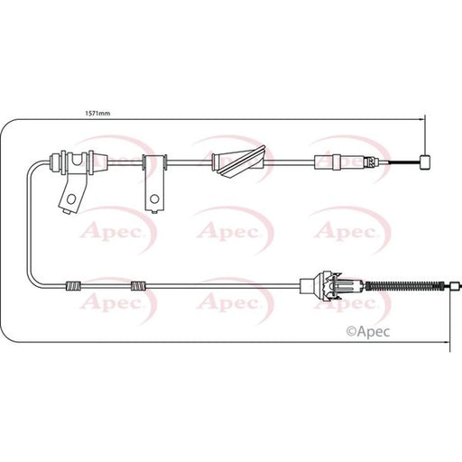 Apec Handbrake Cable Right Rear CAB1263
