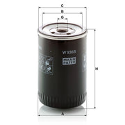 MANN-FILTER Engine Oil Filter W 936/5