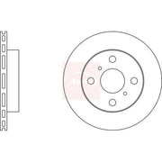 Apec 2 x Vented Front Brake Discs DSK300